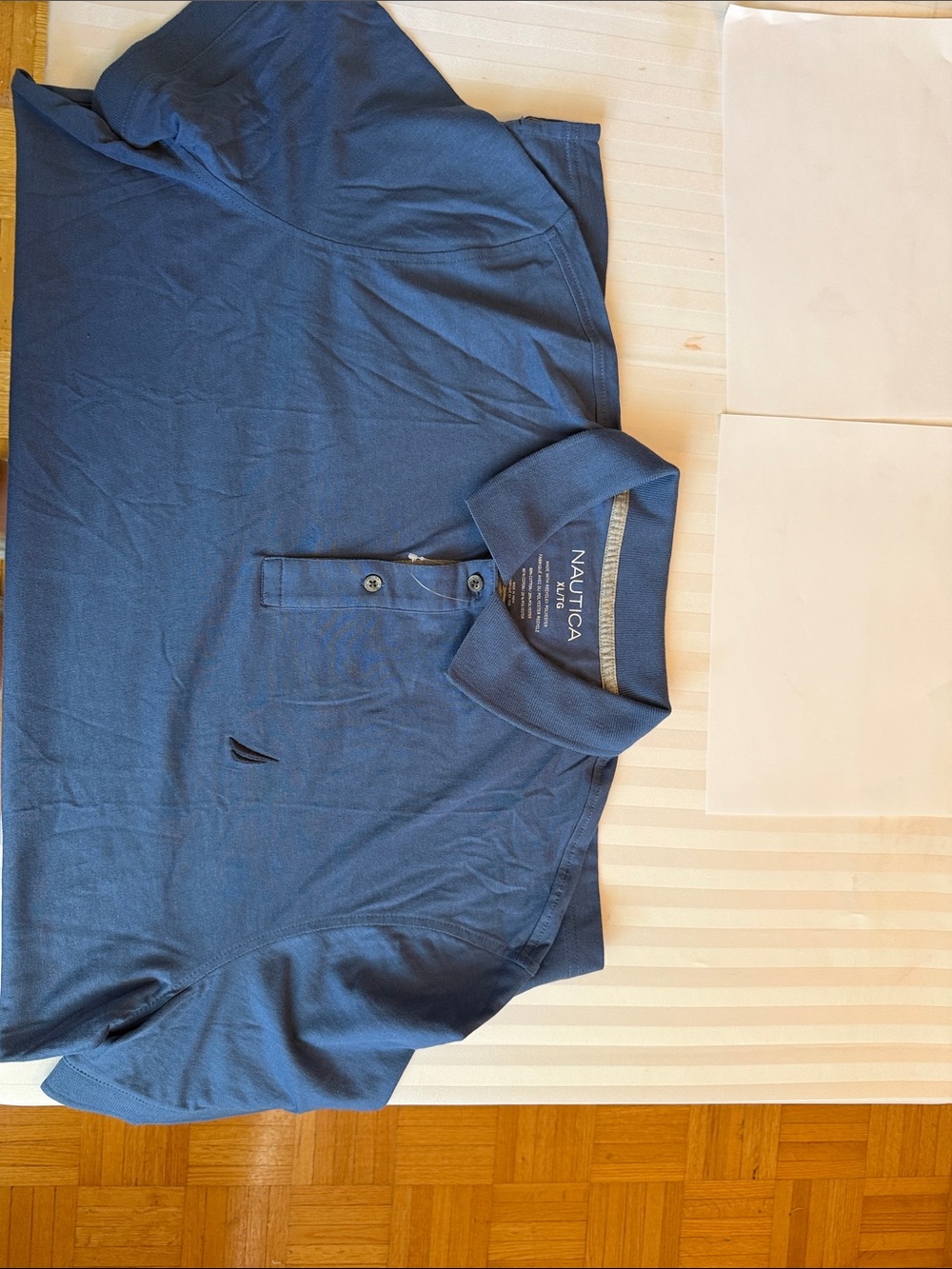 Nautica Men's Slate Blue Cotton Polo
